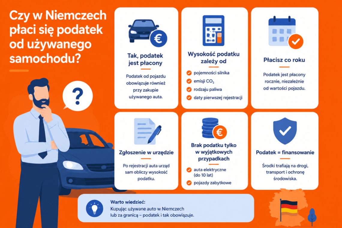 podatek od używanego samochodu w Niemczech