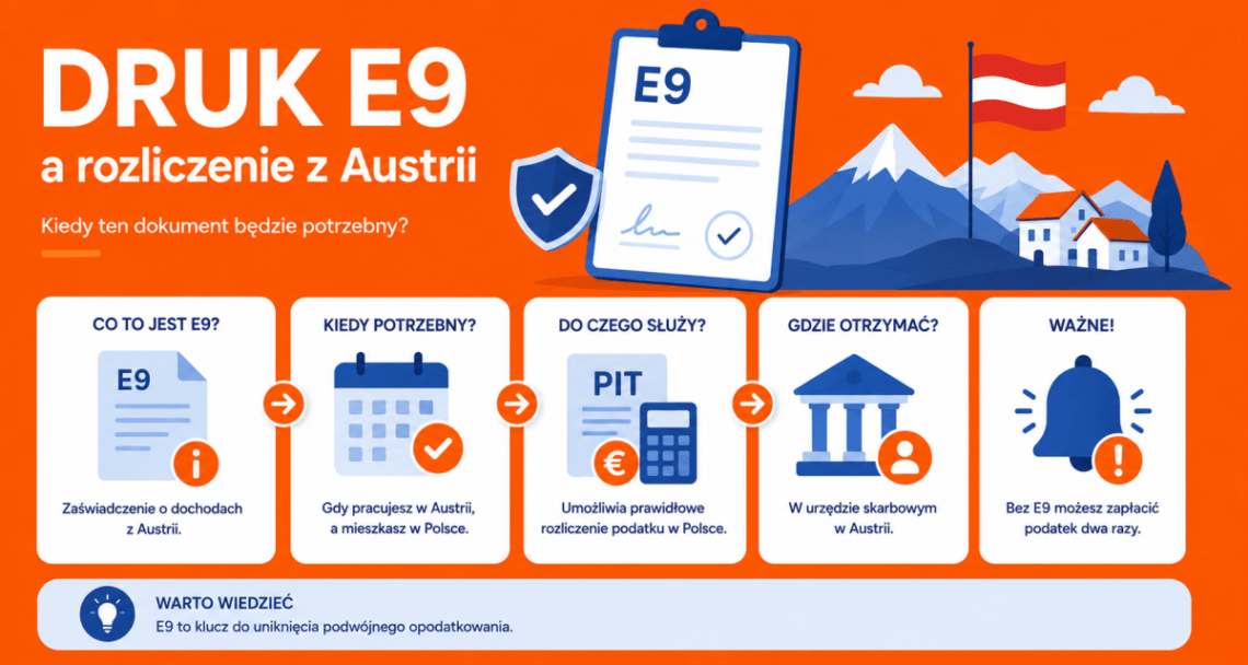 Druk E9 a rozliczenie z Austrii